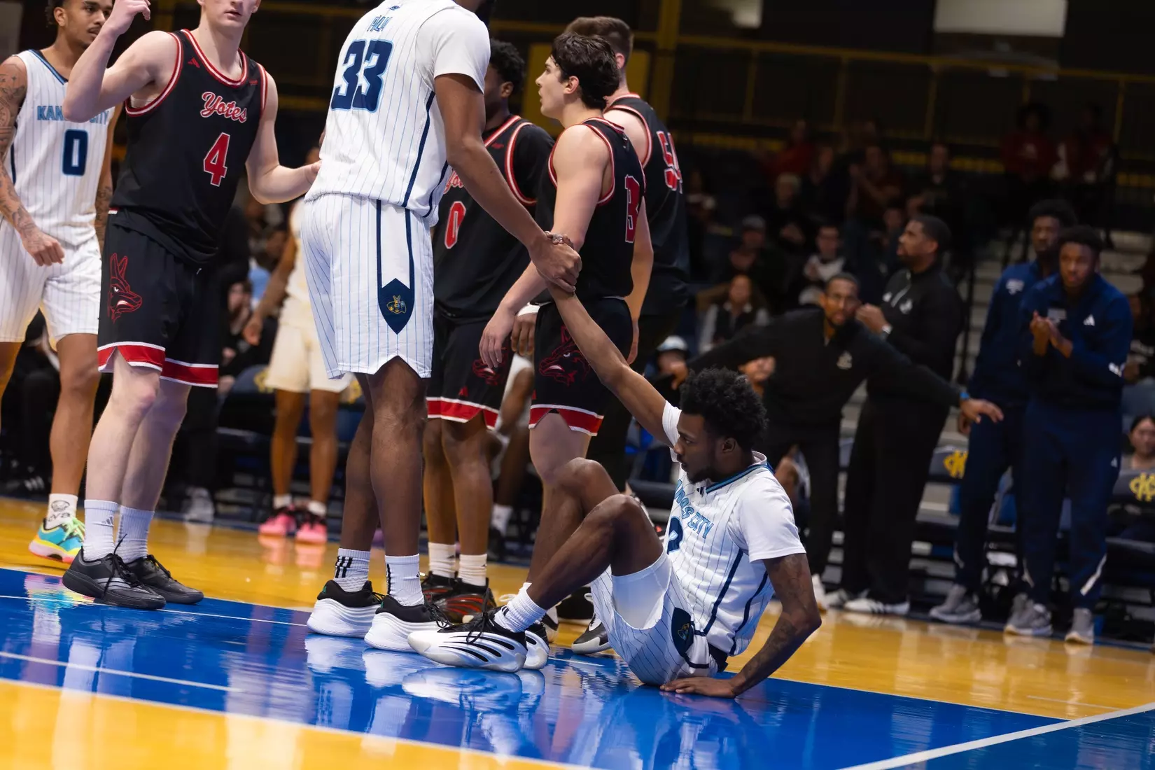 UMKC men’s basketball fell 85–75 in overtime to South Dakota on home court.