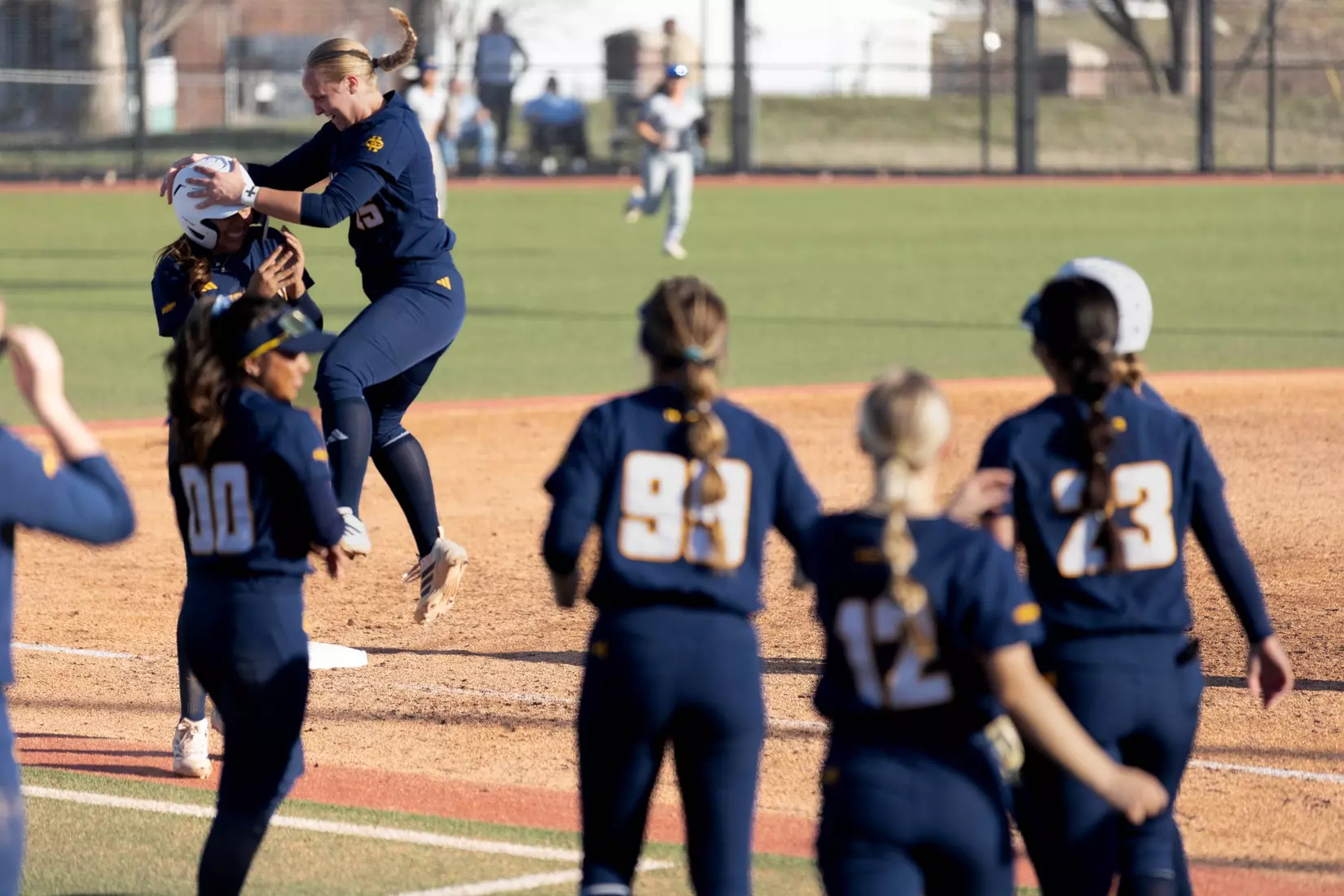 The Kansas City Roos softball team dominated the Western Illinois Leathernecks with an 8–0 shutout victory, during their second home game of the season. The Roos set the tone early and never let up, controlling the game from the first pitch to the final out. Strong performances in the circle and at the plate fueled the win, giving the Roos a statement victory at home. The team will look to carry this momentum into their next matchup.