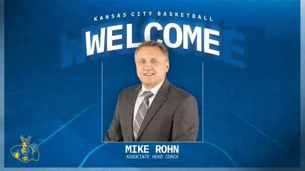 A graphic featuring a headshot of Mike Rohn that reads "Welcome Mike Rohn, Associate Head Coach"