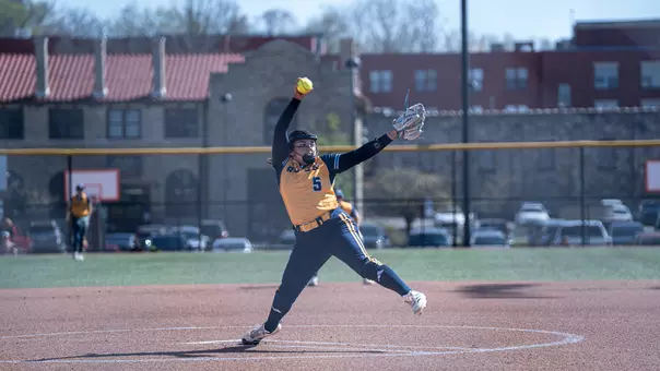 Alyssa Droge sends a pitch home in the Roos loss to Tulsa