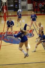NE-10 Volleyball Tournament: Fast Starts Lift River Hawks into Championship Match Image