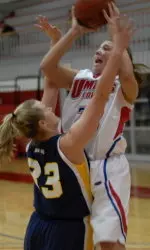 Late Rally Short as River Hawks Fall at Southern New Hampshire, 70-61 Image