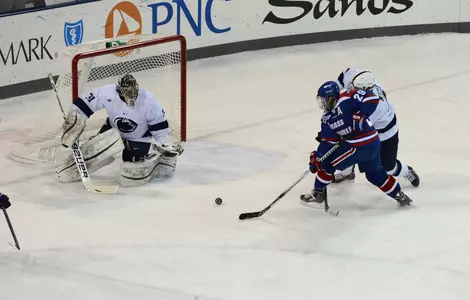 Derek Arnold extends his goal scoring streak to four games, 11/14/13