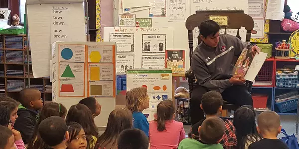 River Hawks Read at Moody Elementary School of Lowell Image