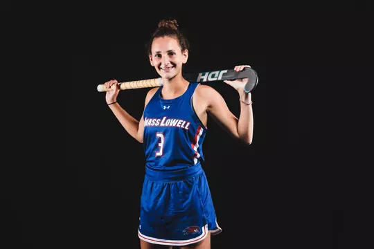 August 12, 2022, Lowell, MA:
Members of the UMass Lowell Field Hockey team poses for portraits during media day at the Tsongas Center in Lowell, Massachusetts. Friday, August 12, 2022.
(Photo by Nick Grace/UMass Lowell Athletics)