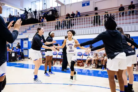 November 18, 2023, Lowell, MA:
The UMass Lowell Women’s Basketball team takes on the Le Moyne College Dolphins at the Costello Athletic Center in Lowell, Massachusetts. Saturday, November 18, 2023.
(Photo by Nick Grace/UMass Lowell Athletics)
