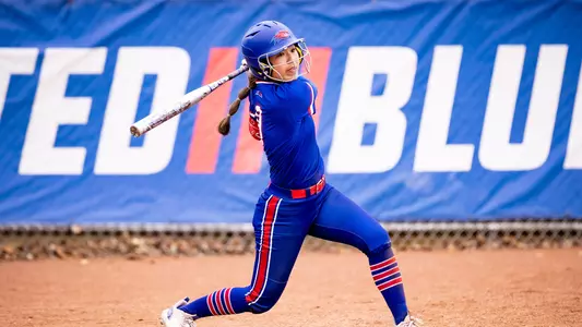Emily Tow Swinging Bat Action Shot
