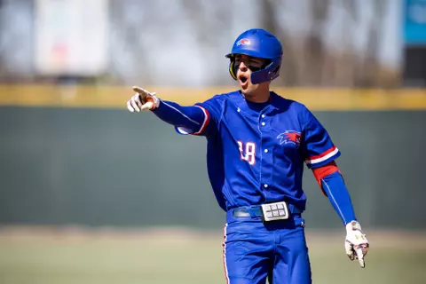 April 8, 2023, Lowell, MA:
The UMass Lowell River Hawks Baseball takes on the Bryant Bulldogs at Edward A. LeLacheur Park in Lowell, Massachusetts Saturday, April 8, 2023.
(Photo by Nick Grace/UMass Lowell)