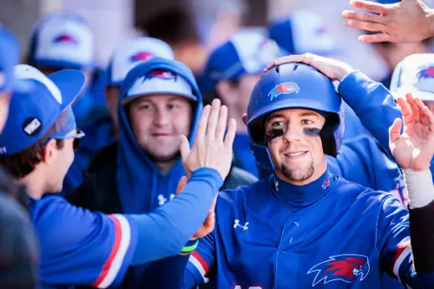 April 8, 2023, Lowell, MA:
The UMass Lowell River Hawks Baseball takes on the Bryant Bulldogs at Edward A. LeLacheur Park in Lowell, Massachusetts Saturday, April 8, 2023.
(Photo by Nick Grace/UMass Lowell)