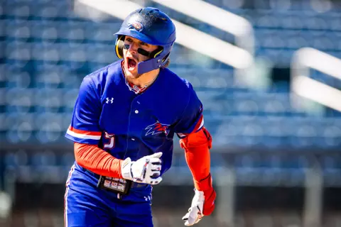 April 8, 2023, Lowell, MA:
The UMass Lowell River Hawks Baseball takes on the Bryant Bulldogs at Edward A. LeLacheur Park in Lowell, Massachusetts Saturday, April 8, 2023.
(Photo by Nick Grace/UMass Lowell)