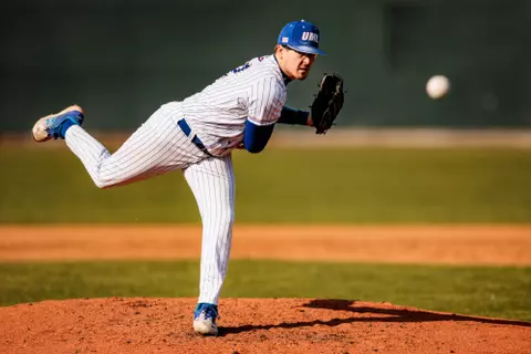 May 18, 2023, Lowell, MA:
The Umass Lowell Baseball team takes on the Binghamton Bearcats at Edward A. LeLacheur Park in Lowell, Massachusetts. Thursday, May 18, 2023.
(Photo by Nick Grace/UMass Lowell Athletics)
