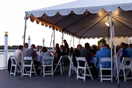 UMass Lowell Athletics Sunset Social Event at Bellegarde Boathouse in Lowell, Massachusetts on September 14, 2023
(Photo by Leanna Puccio/UMass Lowell)