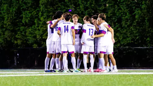 MSOC Huddle vs. UAlbany (Binghamton Preview Header)