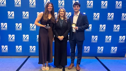 Audra Hansen and Jackson Rudo Award Photo