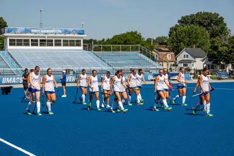 field hockey team at practice