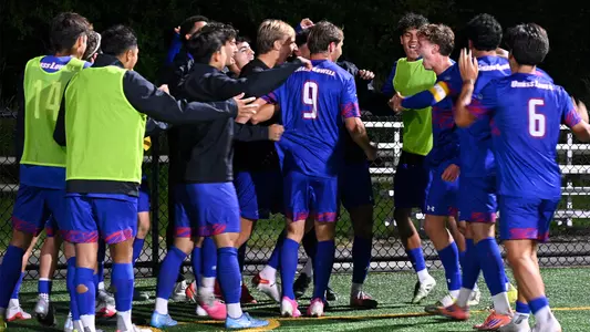 MSOC Team Celebration After Go-Ahead Goal over Merrimack (9.15)