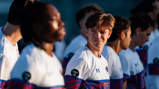 Fredrik Moen Lineup Photo vs. Holy Cross