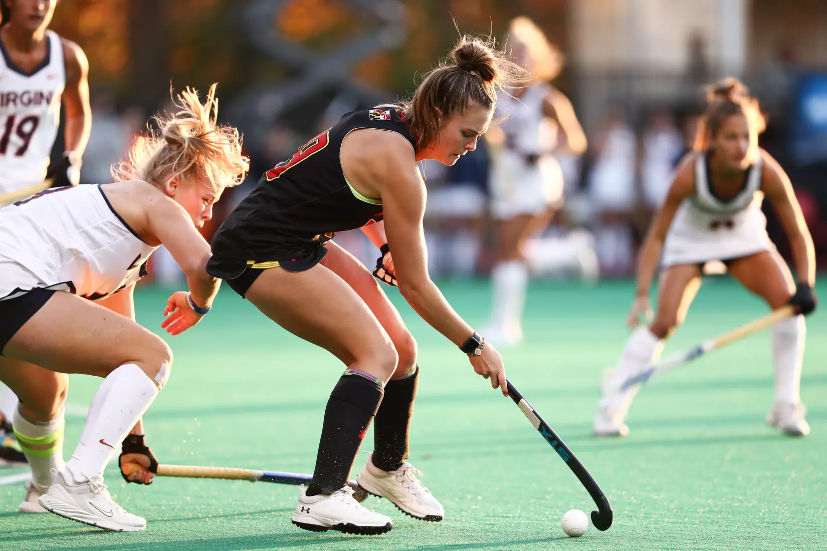 Forward Hope Rose (19)
#5 Maryland Terrapins vs. #13 Virginia Cavaliers at Maryland Field Hockey Complex in College Park, MD on Friday, Nov. 12, 2021.
Zach Bland/Maryland Terrapins