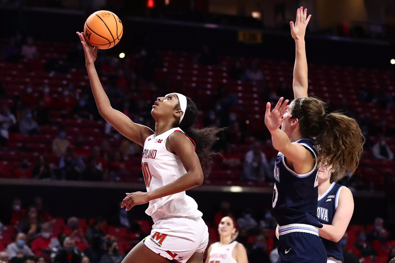 Angel Reese (10)
#4 Maryland Terrapins vs. Villanova Wildcats at XFINITY Center in College Park, MD on Friday, Nov. 12, 2021.
Zach Bland/Maryland Terrapins