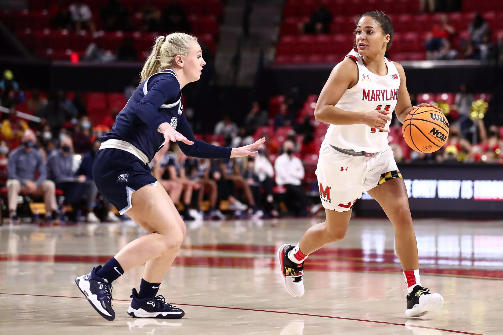 Katie Benzan (11)
#4 Maryland Terrapins vs. Villanova Wildcats at XFINITY Center in College Park, MD on Friday, Nov. 12, 2021.
Zach Bland/Maryland Terrapins