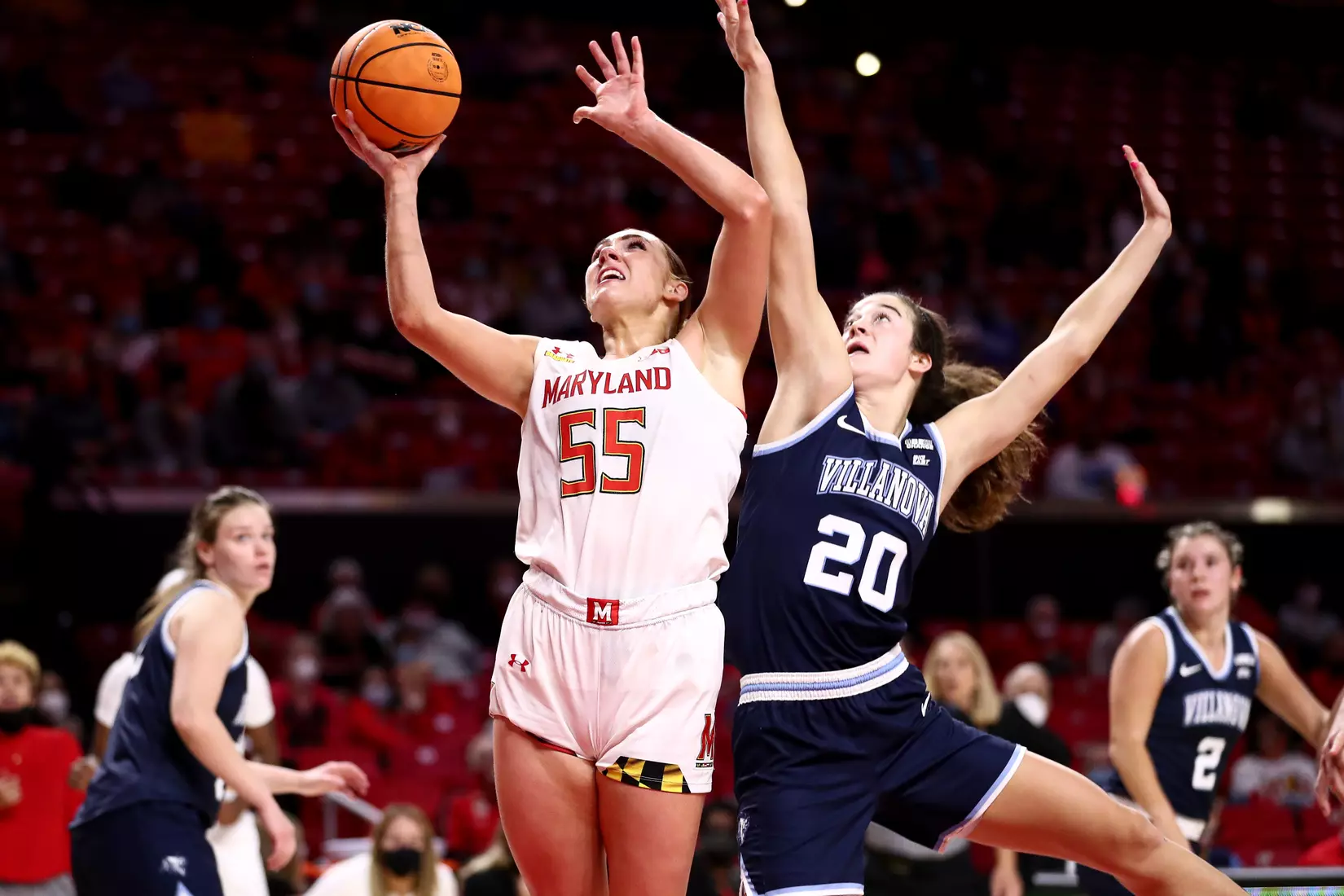 Chloe Bibby (55)
#4 Maryland Terrapins vs. Villanova Wildcats at XFINITY Center in College Park, MD on Friday, Nov. 12, 2021.
Zach Bland/Maryland Terrapins