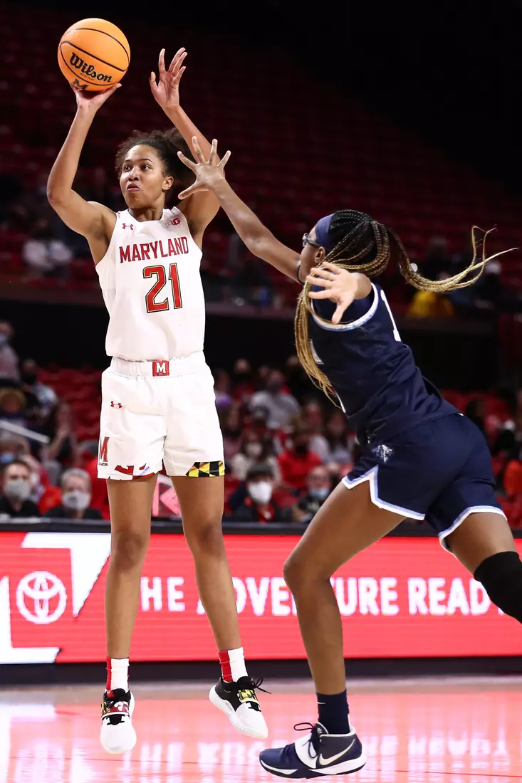 Emma Chardon (21)
#4 Maryland Terrapins vs. Villanova Wildcats at XFINITY Center in College Park, MD on Friday, Nov. 12, 2021.
Zach Bland/Maryland Terrapins