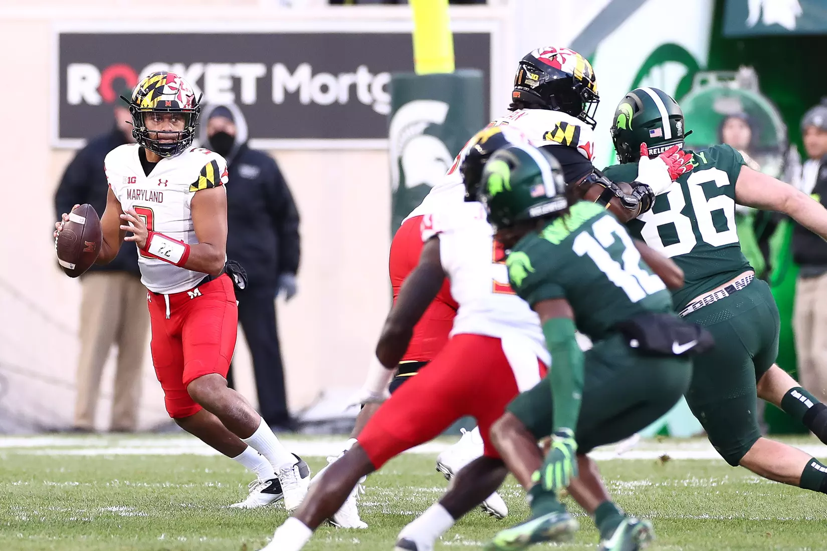 Quarterback Taulia Tagovailoa (3)
Maryland Terrapins vs. #8 Michigan State Spartans at Spartan Stadium in East Lansing, MI on Saturday, Nov. 13, 2021.
Maddie Kyler/Maryland Terrapins