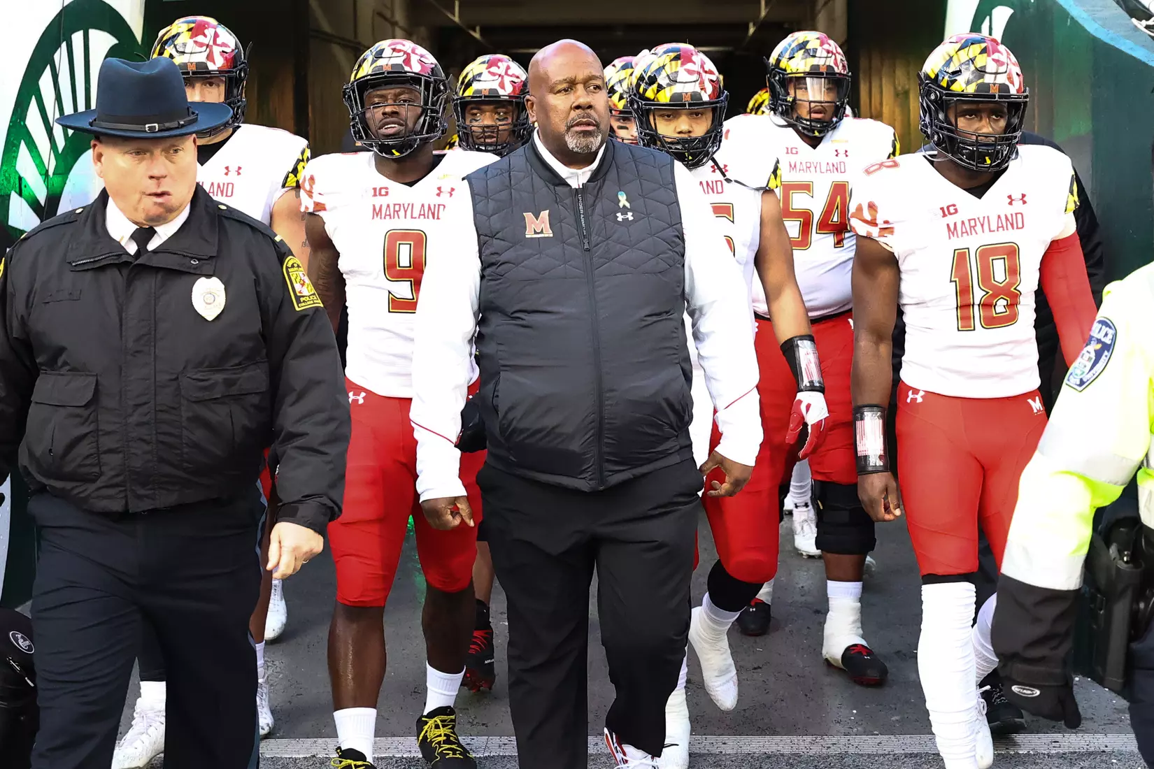 Head coach Michael Locksley
Maryland Terrapins vs. #8 Michigan State Spartans at Spartan Stadium in East Lansing, MI on Saturday, Nov. 13, 2021.
Maddie Kyler/Maryland Terrapins
