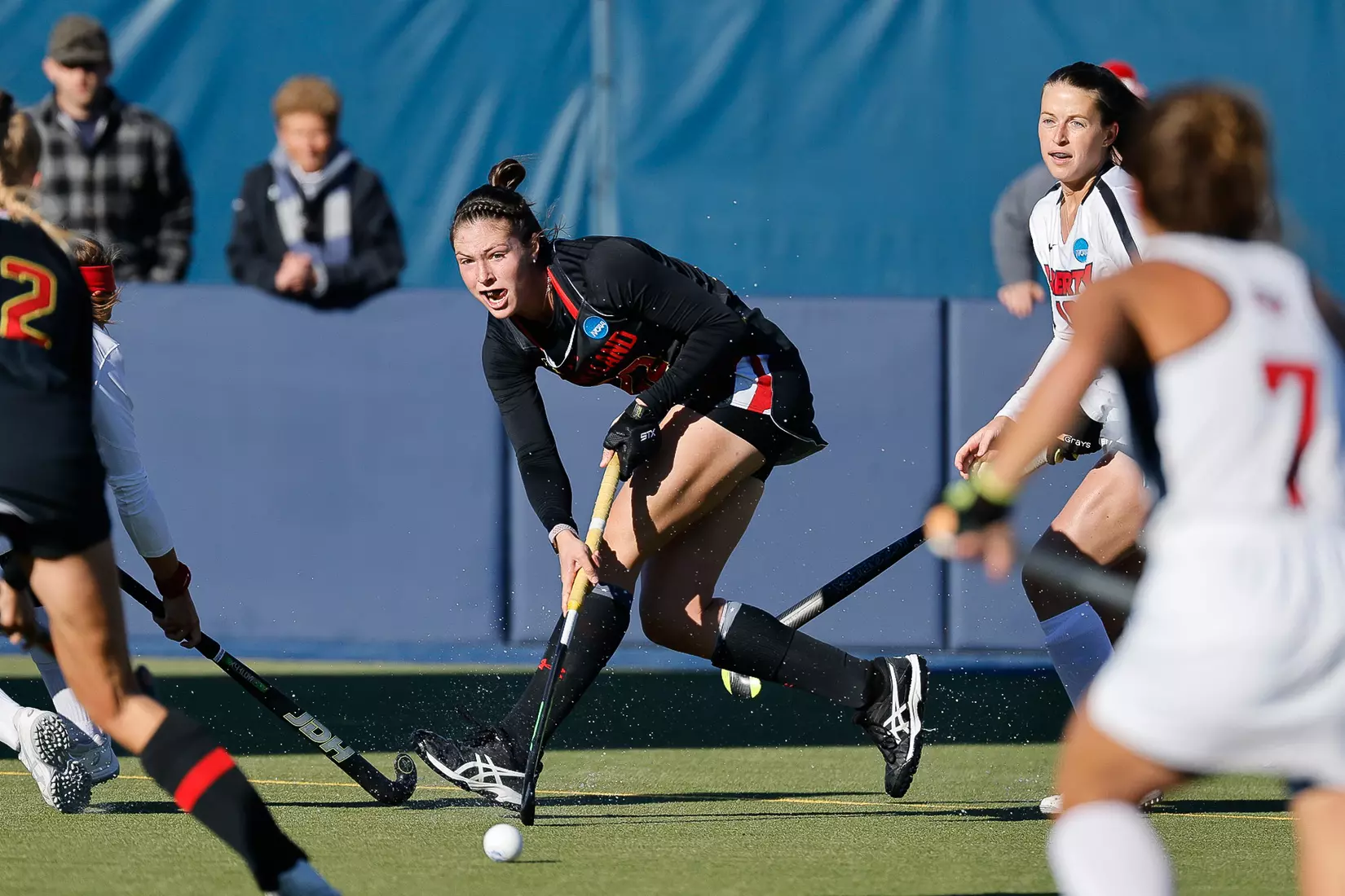 Defender Riley Donnelly (22).
NCAA Field Hockey Tournament, Final Four: Maryland Terrapins vs. Liberty Flames at Phyillis Ocker Field in Ann Arbor, MI on Friday, Nov. 19, 2021.
Rick Osentoski/For Maryland Terrapins
