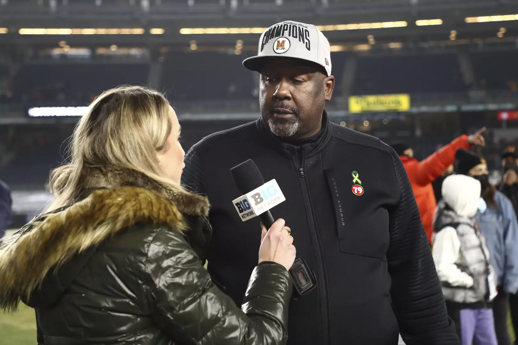 Head coach Michael Locksley .
Pinstripe Bowl: Maryland Terrapins vs. Virginia Tech Hokies at Yankee Stadium in Bronx, NY on Wednesday, Dec. 29, 2021.
Maddie Kyler/Maryland Terrapins