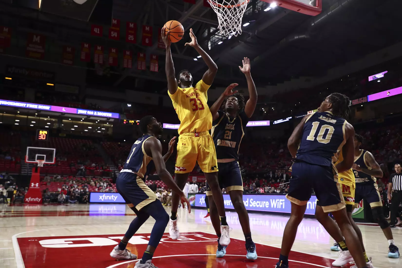 #21 Men's Basketball vs. George Washington. Thursday, November 11th, 2021. Zach Bland/Maryland Terrapins.
