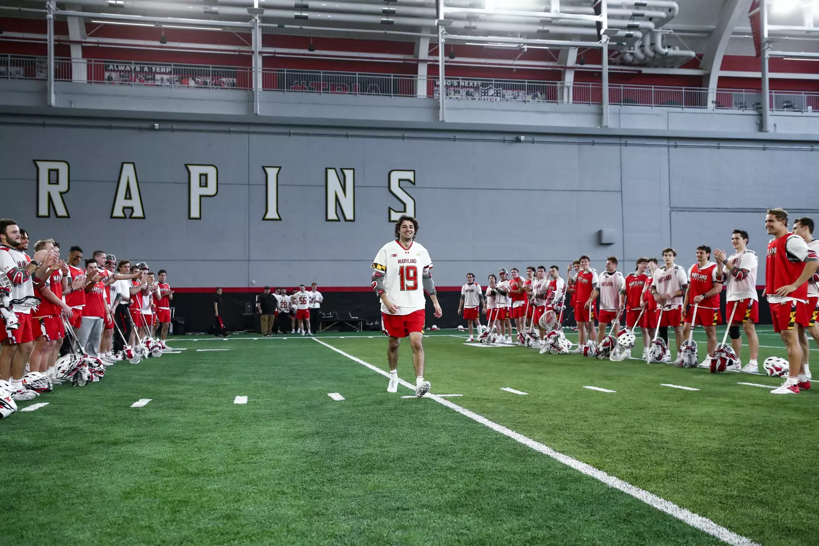 Keegan Khan (19). Maryland Terrapins vs. the Albany Great Danes at Jones-Hill House in College Park, MD on Saturday March 12, 2022. Taylor McLaughlin/Maryland Terrapins