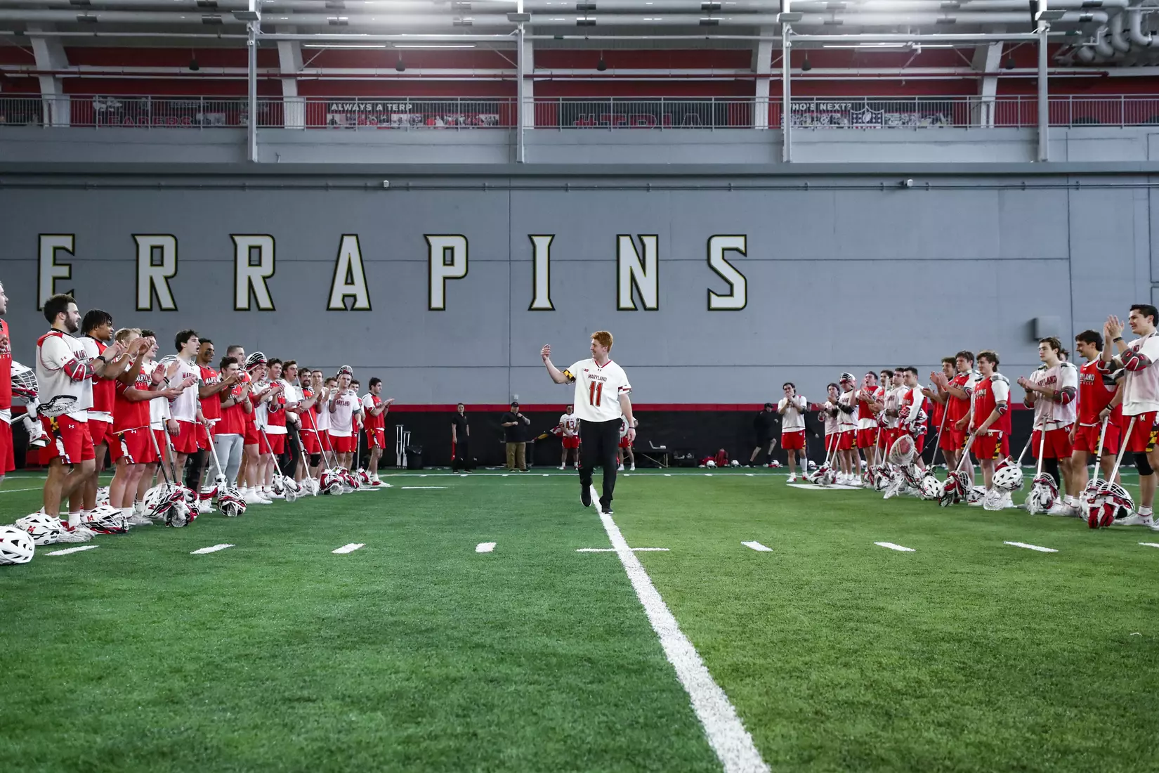 Chase Cope (11). Maryland Terrapins vs. the Albany Great Danes at Jones-Hill House in College Park, MD on Saturday March 12, 2022. Taylor McLaughlin/Maryland Terrapins
