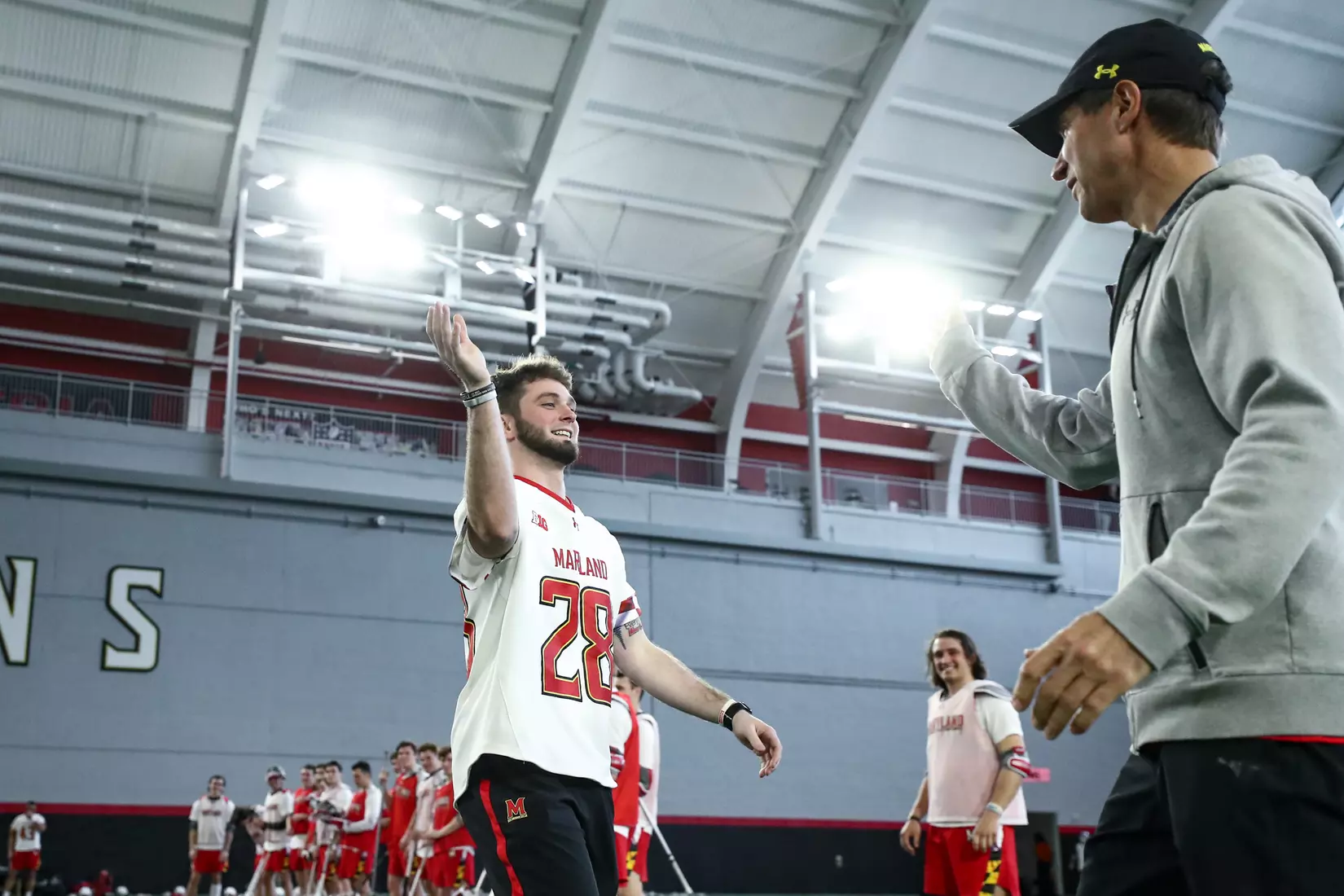 Joshua Coffman (28). Maryland Terrapins vs. the Albany Great Danes at Jones-Hill House in College Park, MD on Saturday March 12, 2022. Taylor McLaughlin/Maryland Terrapins