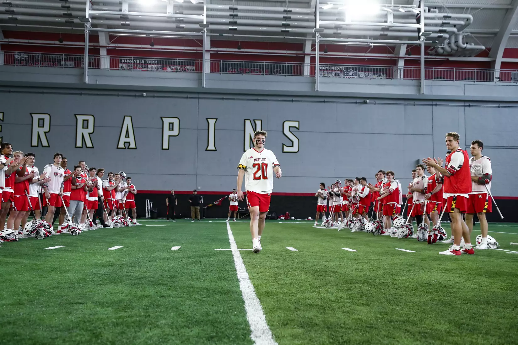 Josh Geppert (20). Maryland Terrapins vs. the Albany Great Danes at Jones-Hill House in College Park, MD on Saturday March 12, 2022. Taylor McLaughlin/Maryland Terrapins