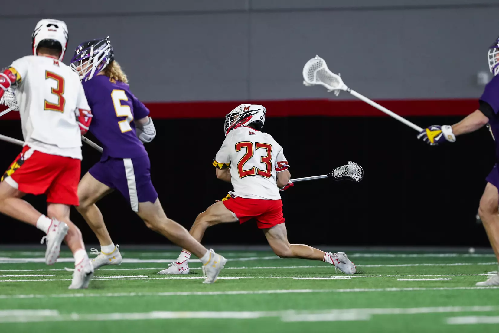 Kyle Long (23). Maryland Terrapins vs. the Albany Great Danes at Jones-Hill House in College Park, MD on Saturday March 12, 2022. Taylor McLaughlin/Maryland Terrapins