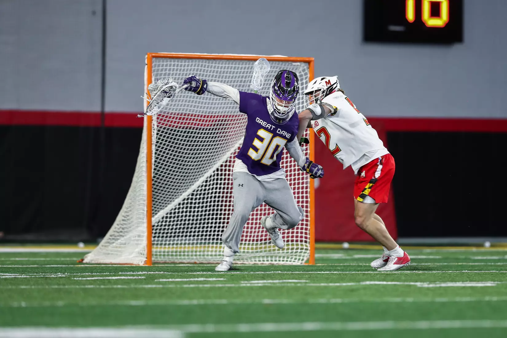 Luke Wierman (52). Maryland Terrapins vs. the Albany Great Danes at Jones-Hill House in College Park, MD on Saturday March 12, 2022. Taylor McLaughlin/Maryland Terrapins