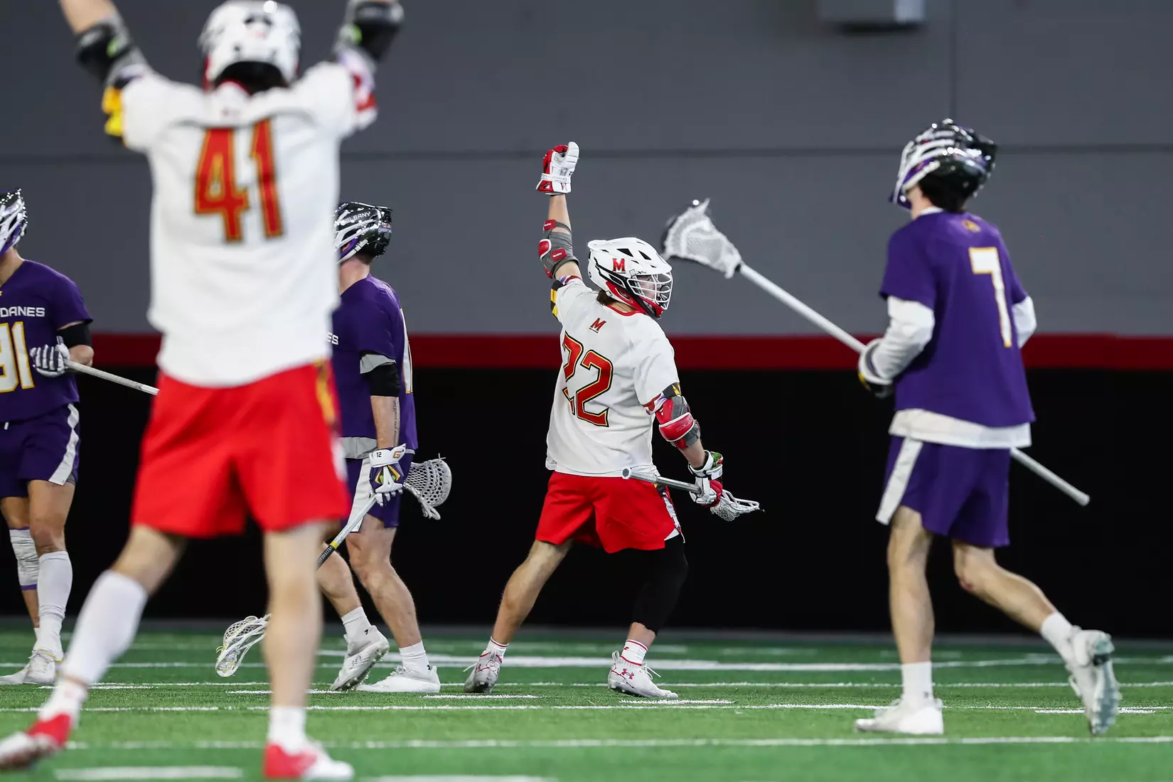 Jack Koras (22). Maryland Terrapins vs. the Albany Great Danes at Jones-Hill House in College Park, MD on Saturday March 12, 2022. Taylor McLaughlin/Maryland Terrapins