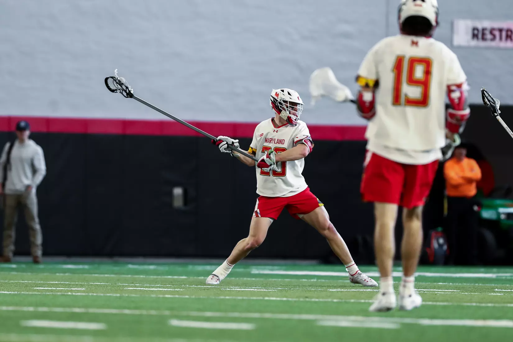 Josh Geppert (20). Maryland Terrapins vs. the Albany Great Danes at Jones-Hill House in College Park, MD on Saturday March 12, 2022. Taylor McLaughlin/Maryland Terrapins