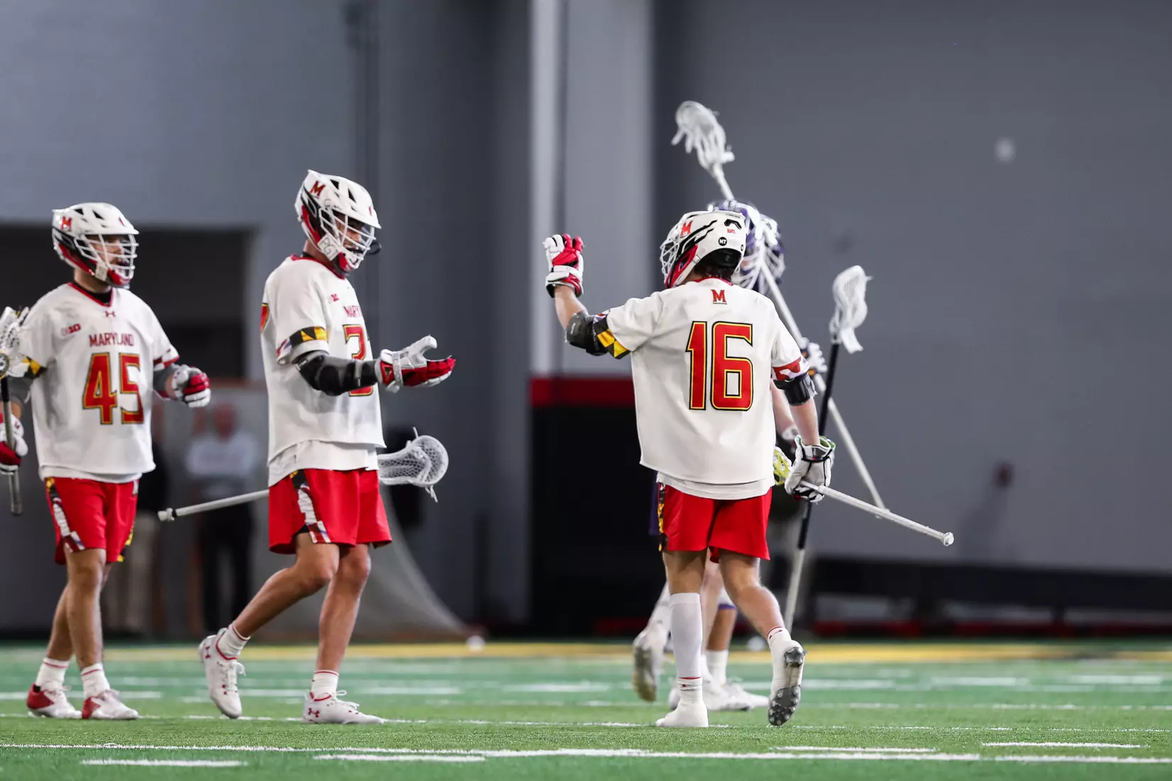 Anthony DeMaio (16). Maryland Terrapins vs. the Albany Great Danes at Jones-Hill House in College Park, MD on Saturday March 12, 2022. Taylor McLaughlin/Maryland Terrapins