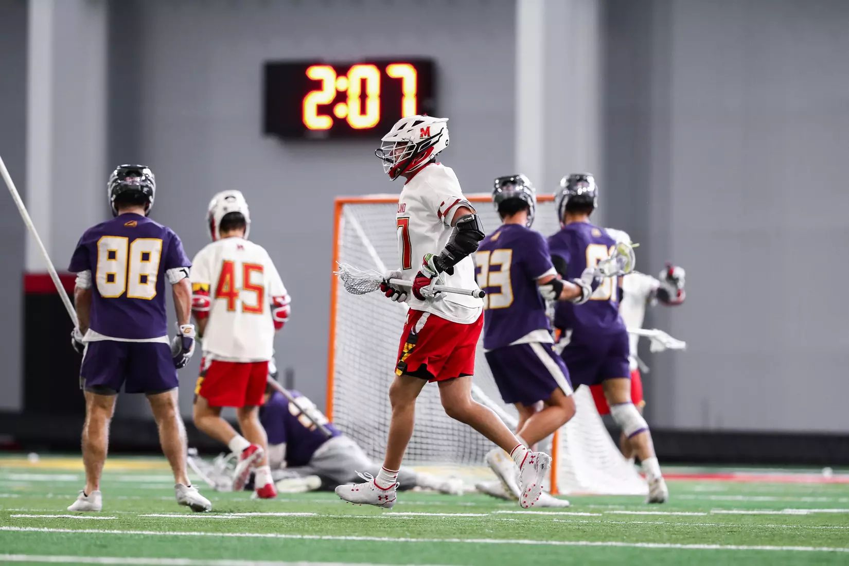 Daniel Maltz (37). Maryland Terrapins vs. the Albany Great Danes at Jones-Hill House in College Park, MD on Saturday March 12, 2022. Taylor McLaughlin/Maryland Terrapins