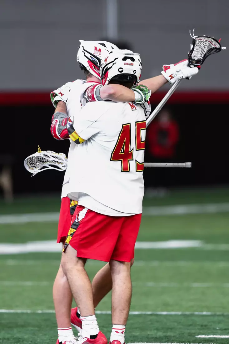 Daniel Kelly (45). Maryland Terrapins vs. the Albany Great Danes at Jones-Hill House in College Park, MD on Saturday March 12, 2022. Taylor McLaughlin/Maryland Terrapins