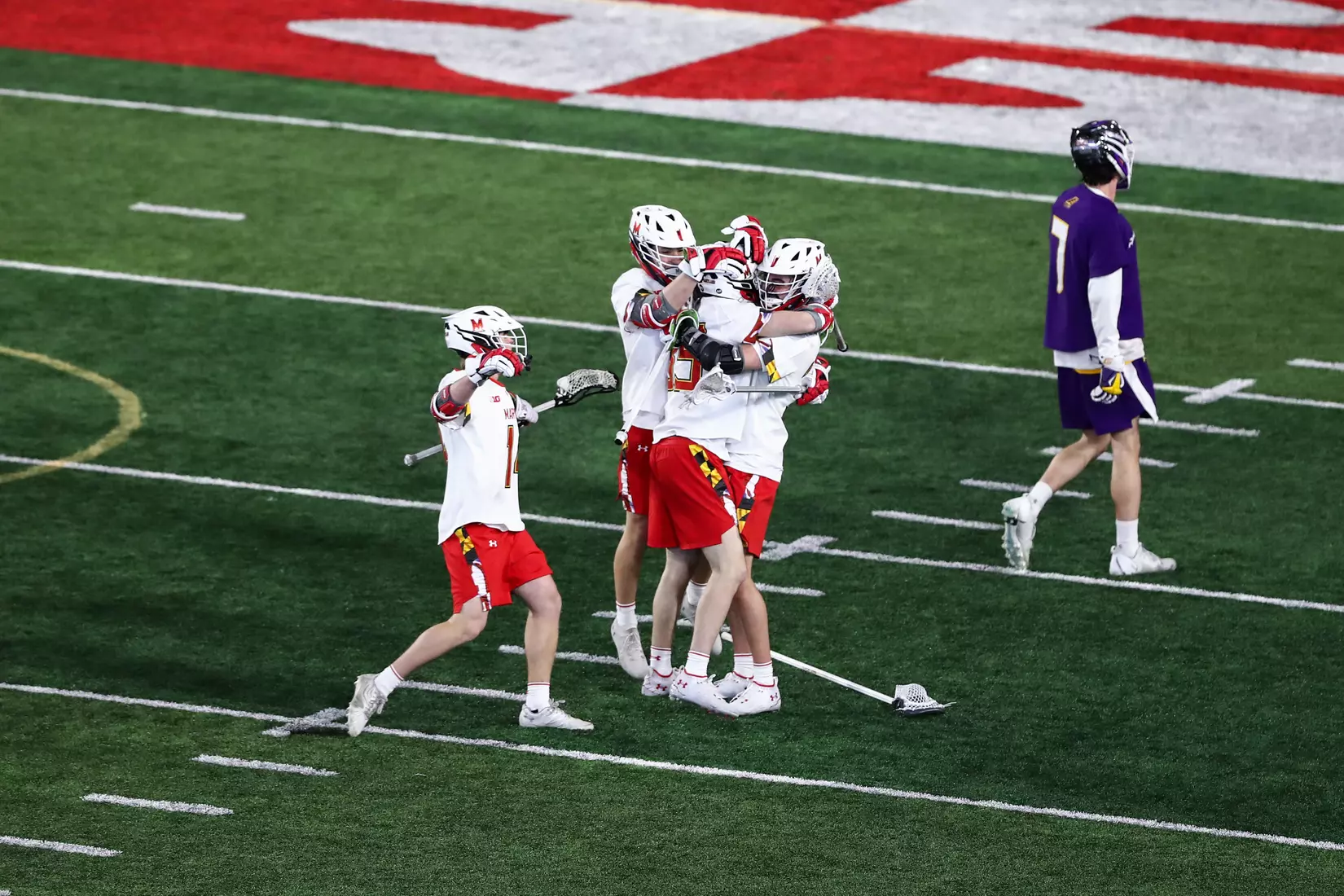 Kevin Tucker (35). Maryland Terrapins vs. the Albany Great Danes at Jones-Hill House in College Park, MD on Saturday March 12, 2022. Taylor McLaughlin/Maryland Terrapins
