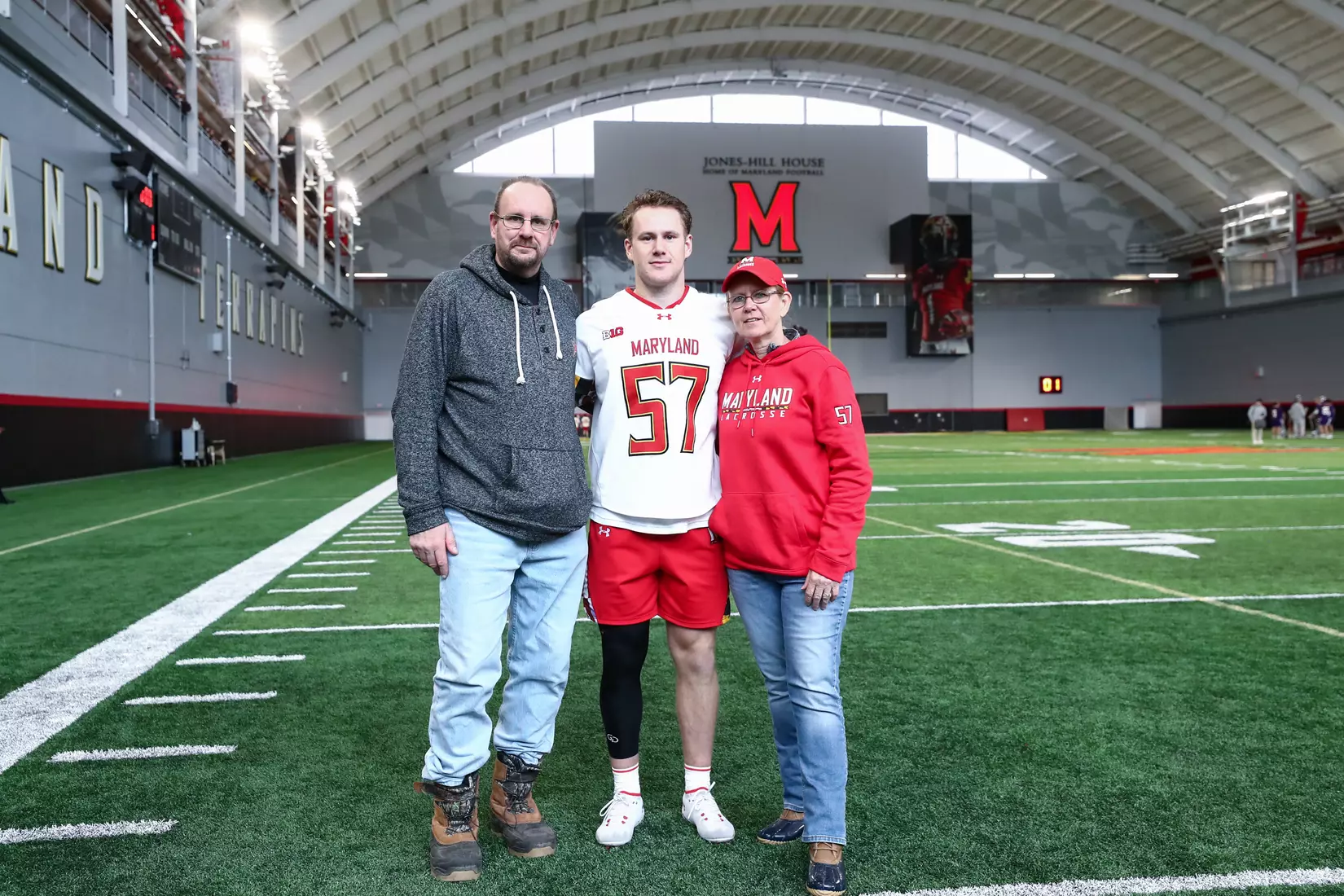 Jake Higgins (57). Maryland Terrapins vs. the Albany Great Danes at Jones-Hill House in College Park, MD on Saturday March 12, 2022. Taylor McLaughlin/Maryland Terrapins