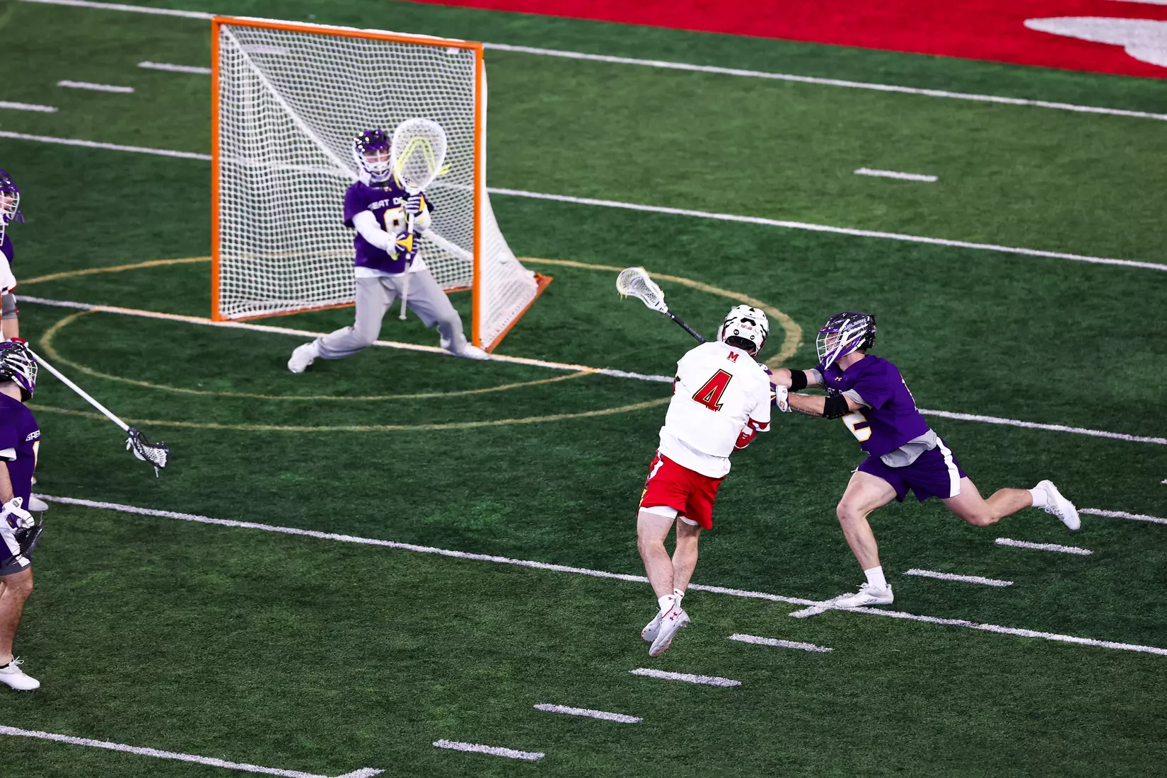 Eric Malever (4). Maryland Terrapins vs. the Albany Great Danes at Jones-Hill House in College Park, MD on Saturday March 12, 2022. Taylor McLaughlin/Maryland Terrapins