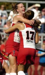 Van Leeuwen Scores Three in Field Hockey's Rout of Delaware