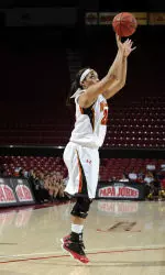 No. 25 Terps Fall To Towson, 67-55