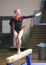 Gymnastics Team Competes in Red vs. Black Intrasquad