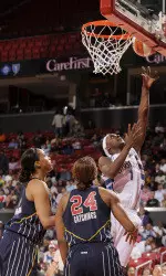 Former Terps Pace Mystics in WNBA Playoff Opener