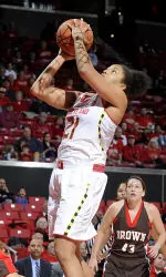 Hawkins Lifts No. 9 Maryland Past Brown, 76-36